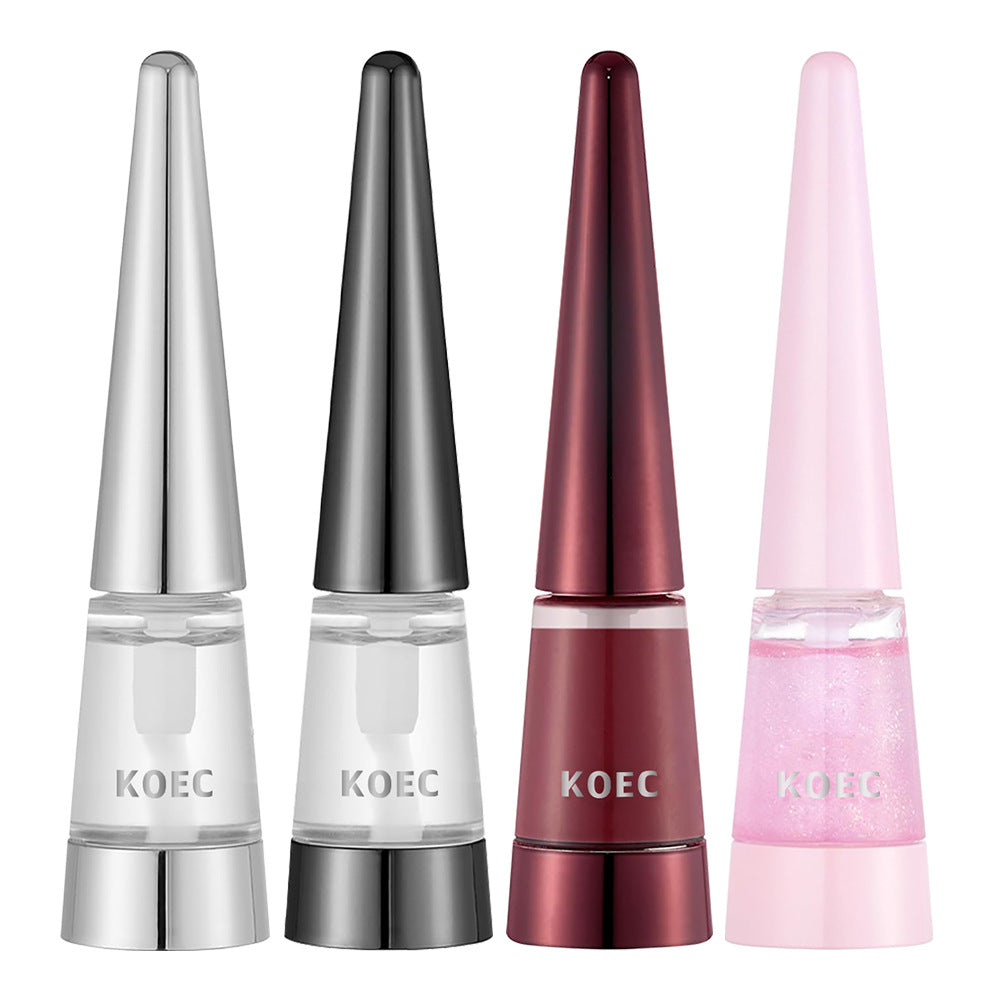 KOEC Black Silver Transparent Lip Oil Moisturizing 4-color Lip Gloss Reedle Shot Lip Plumper Popular